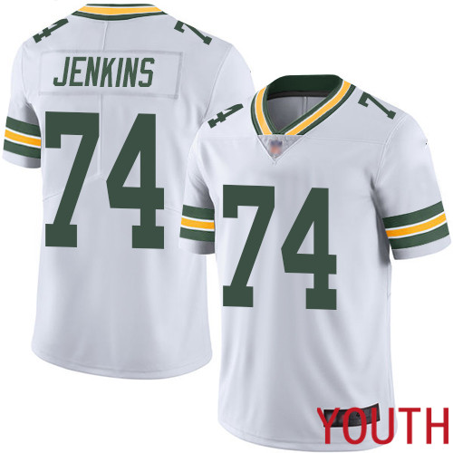 Green Bay Packers Limited White Youth #74 Jenkins Elgton Road Jersey Nike NFL Vapor Untouchable->youth nfl jersey->Youth Jersey